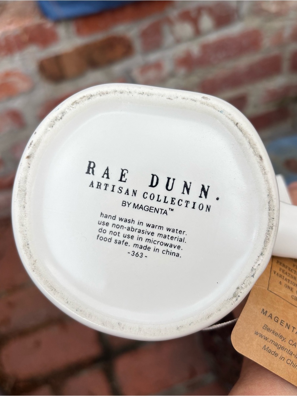 Rae Dunn White Ceramic "Follow The Star" Mug with Black Lettering - Picture 5 of 7